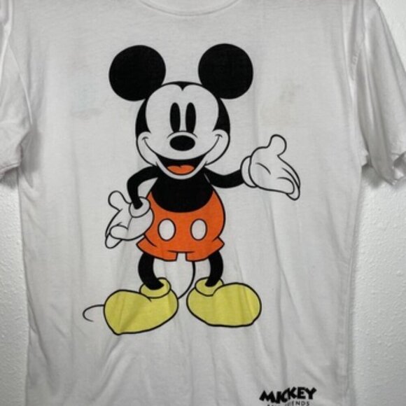 DISNEY Mickey and Friends Adult XS White Cotton T-shirt - Picture 2 of 7